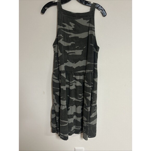 Splendid Camo Tiered Tank Dress Small Gray Charcoal Camouflage - Picture 7 of 8